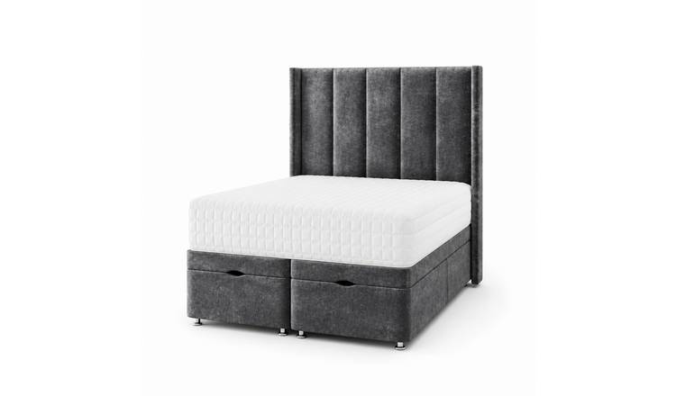 Comfy Deluxe  Margo   3ft Single  End Lift Ottoman Bed Set - Charcoal