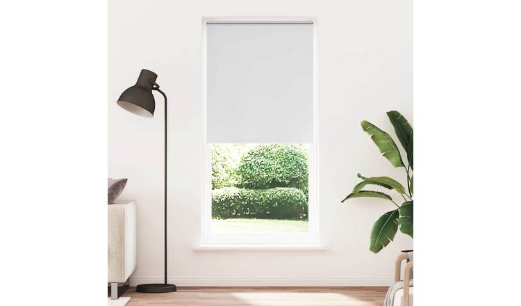 Walplus Polyester Chain Operated Blackout Roller Blind - White - 100 x 230 cm