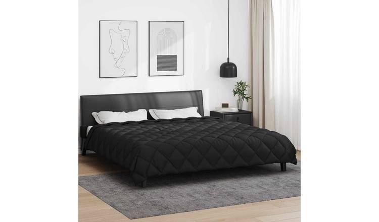 Walplus Winter Duvet Microfibre - Black - 200 x 200 cm