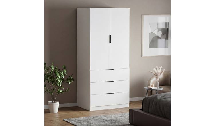 Vida Designs Trega 2 Door 3 Drawer Wardrobe - White