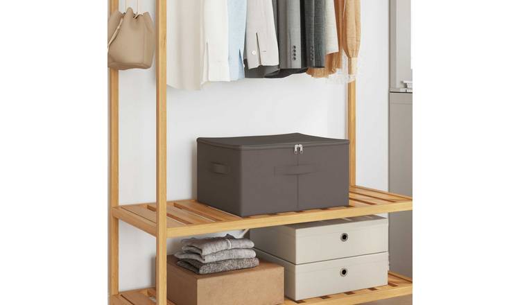 Walplus Fabric Storage Box Non-woven - Grey - 43 x 34 x 23 cm