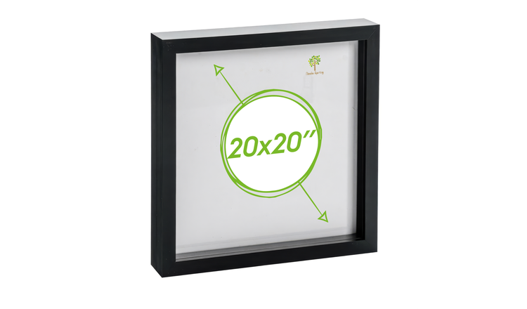 Nicola Spring 3D Box Photo Frame - 20 x 20" - Black