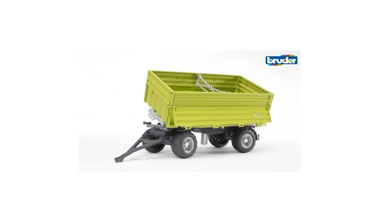 Bruder Fliegl 3-Way Tipper Trailer with Removable Top - Green - 1:16