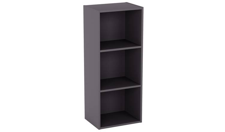 Vida Designs Oxford 3 Tier Cube Bookcase - Grey