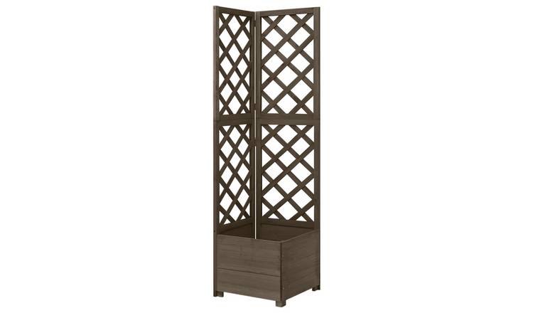 Walplus Firwood Garden Planter - Grey - 40 x 40 x 150 cm
