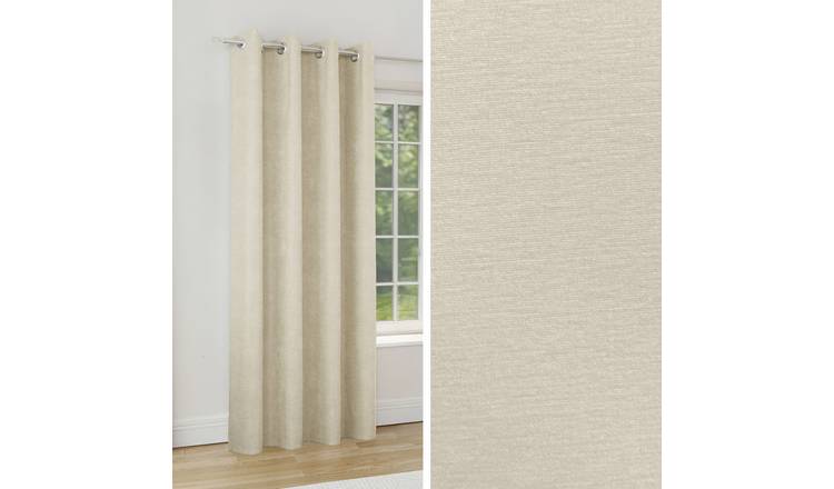 Enhanced Living Knightsbridge Eyelet Single Door Curtain - 168 x 214cm - Cream