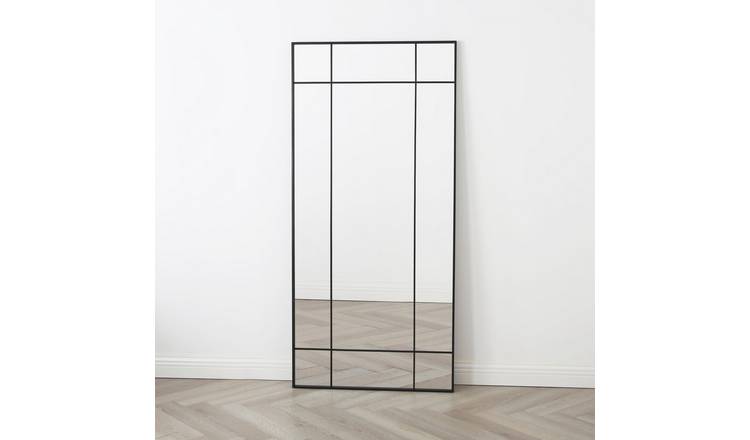 HomeGardenDirect Aion Framed Window Mirror 170x80cm - Black
