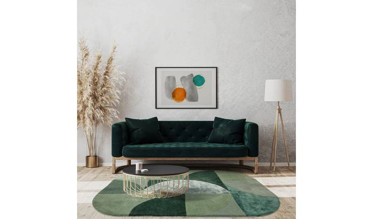 Mega Flooring Green Handmade Abstract Rug - 160 x 230cm