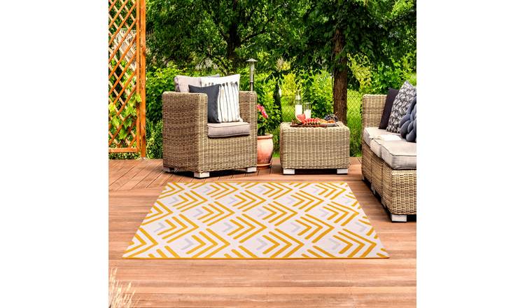 Mega Flooring Gold Modern Abstract Rug - 100 x 150cm