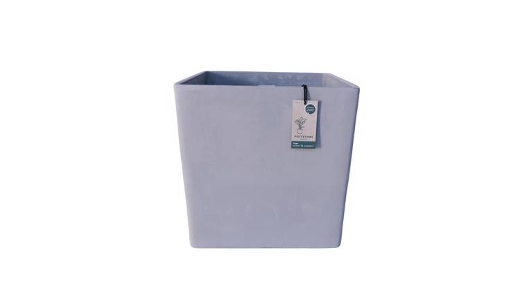 Fargro Home and Garden 38L Polystone Square Plant Pot - Light Grey