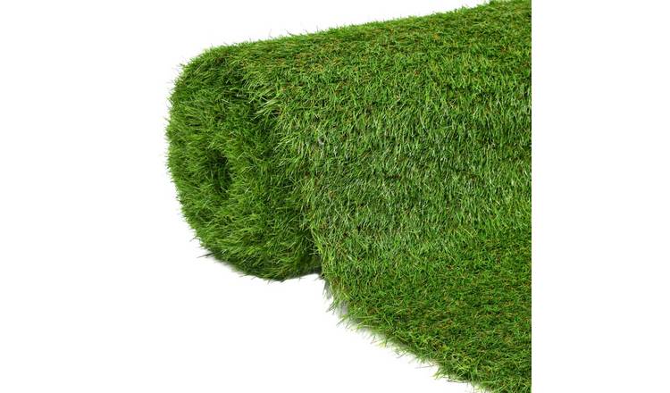Walplus 30 mm Pile Artificial Grass - Green - 100 x 1000 cm