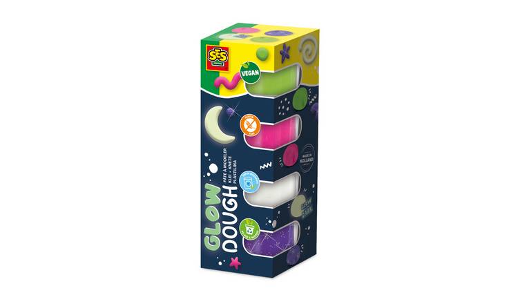SES Creative Feel Good Play Dough Glow 4 Piece Model Set