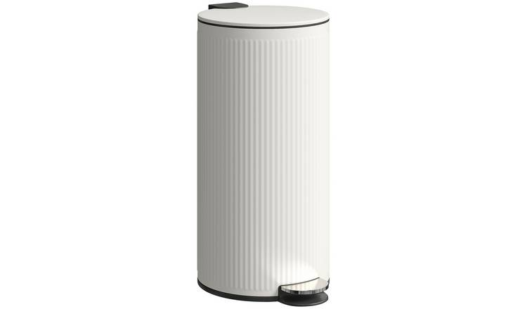 HOMCOM 30l Kitchen Bin with Soft Close and Stay Open Lid - Cream