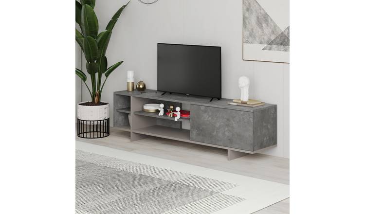 Decortie Stockton TV Unit Stand up to 65in - Retro, Mocha Grey