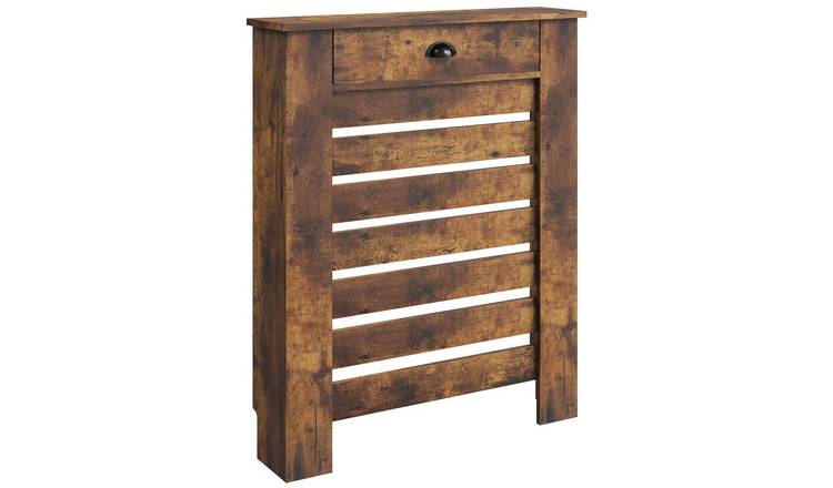 HOMCOM MDF Wood Cabinet Shelf Heating Cover - Rustic Brown