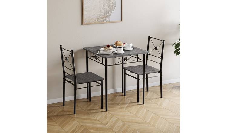 Vida Designs Roslyn 2 Seater Dining Set - Grey