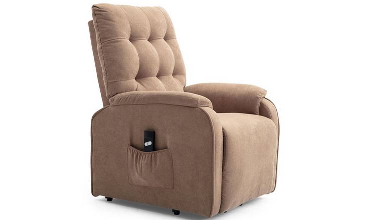 Furniture Online Charlbury Fabric Single Motor Rise Recliner Lift Chair - Brown