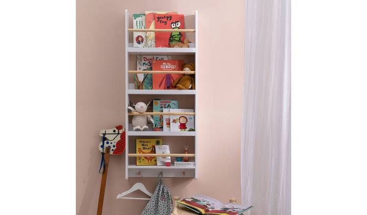 Noa & Nani Elene 3 Tier Shelf Wall Mounted With Coathook - White