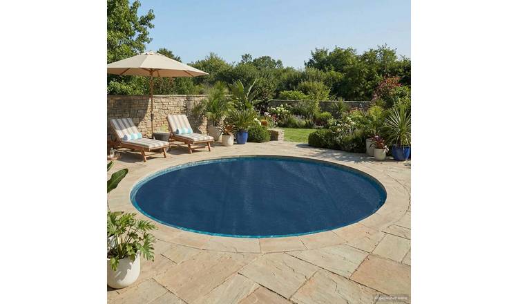 Walplus Round Polyethylene Solar Pool Cover - Black and Blue - 600 cm