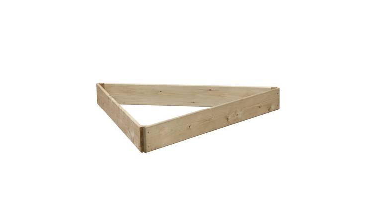 Greena Triangular Wooden Raised Bed 15 cm High, 120cm each side