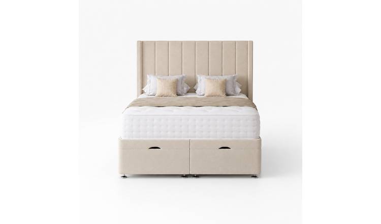 Comfy Deluxe  Ameila Wing 3ft Single  End Lift Ottoman Bed Set - Cream