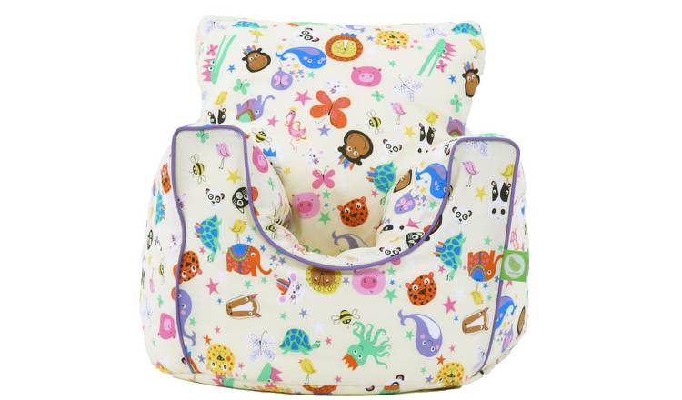 Bean Lazy Party Animals Bean Bag Armchair Toddler Size Beige