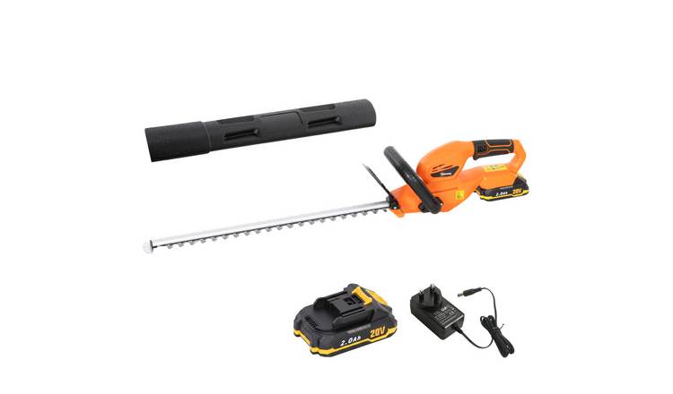 Outsunny Electric Hedge Cutter with Dual Action - Orange