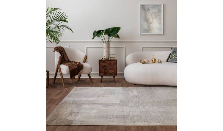 Mega Flooring Silver Modern Abstract Rug - 80 x 150cm