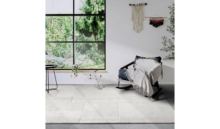 Villeroy & Boch White 1906 Charlotte Handwoven Wool Rug - 120 x 170cm