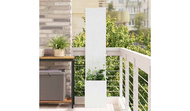 Walplus Steel Garden Privacy Screen Cold-rolled - White - 32 x 32 x 150 cm