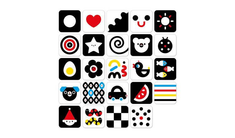 Banana Panda High Contrast Baby Cards - Black & White