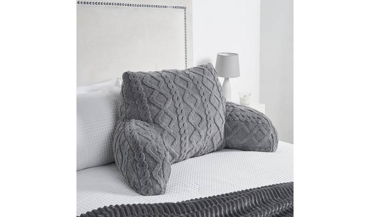 OHS Cable Knit Cuddle Cushion - Grey