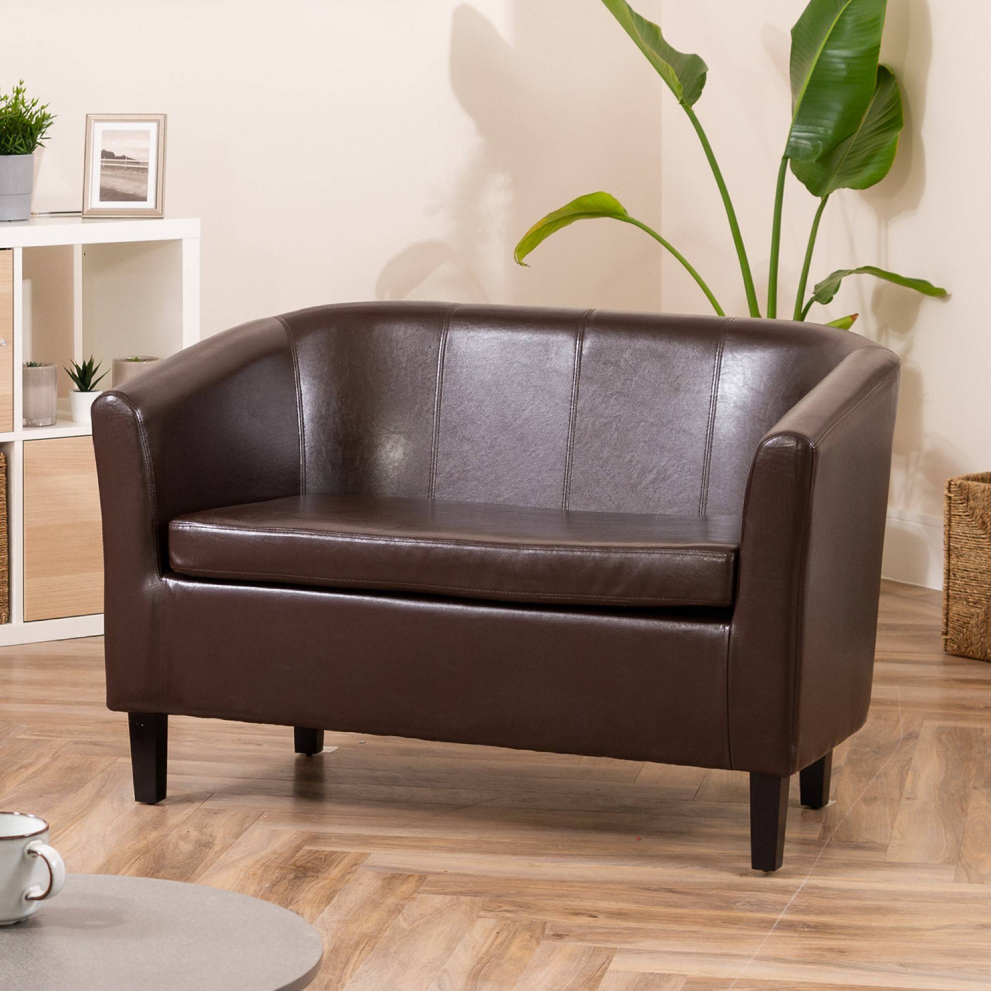 Artemis Home Meriden 2 Seat Tub Sofa - Brown - Image 1