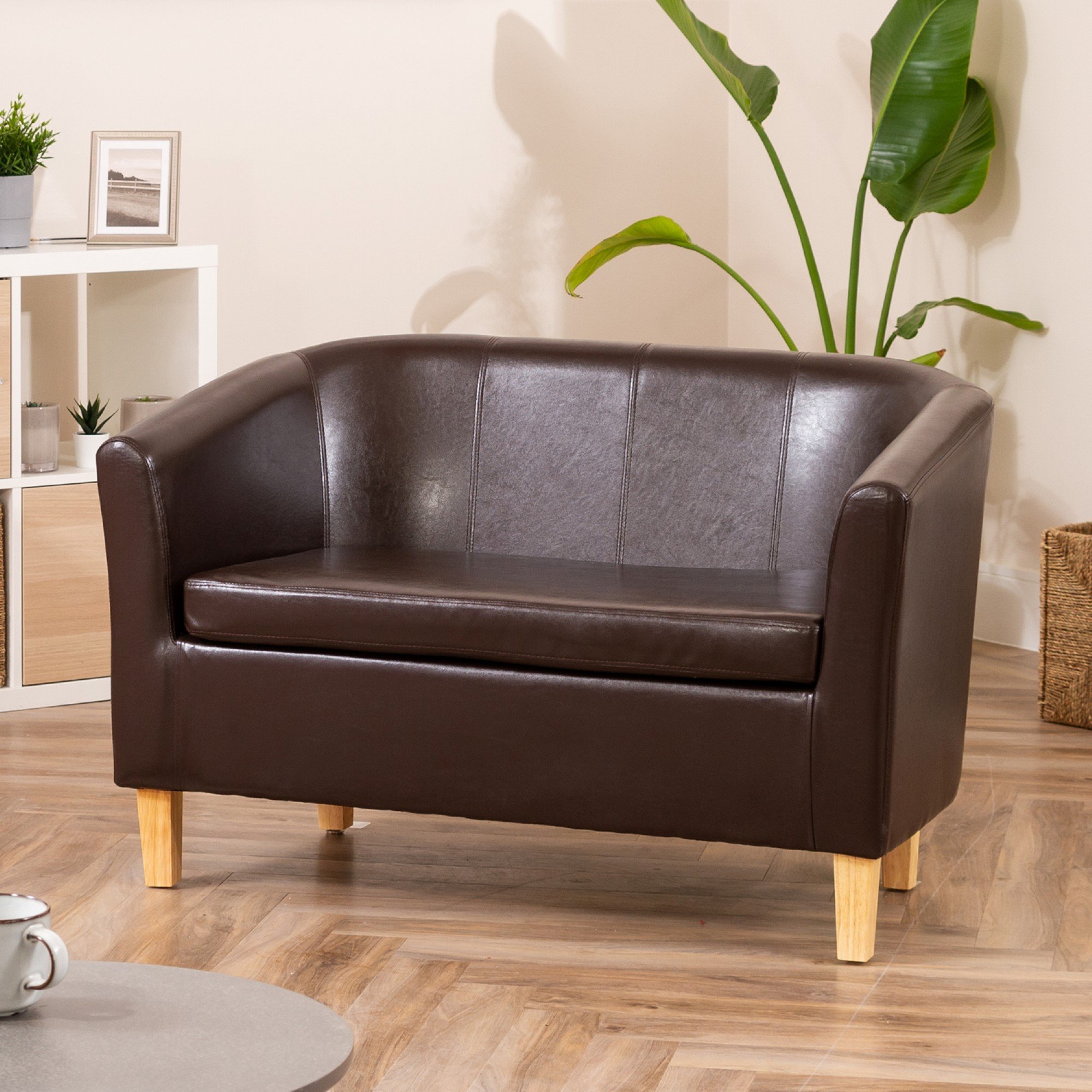 Artemis Home Meriden 2 Seat Tub Sofa - Brown - Image 2