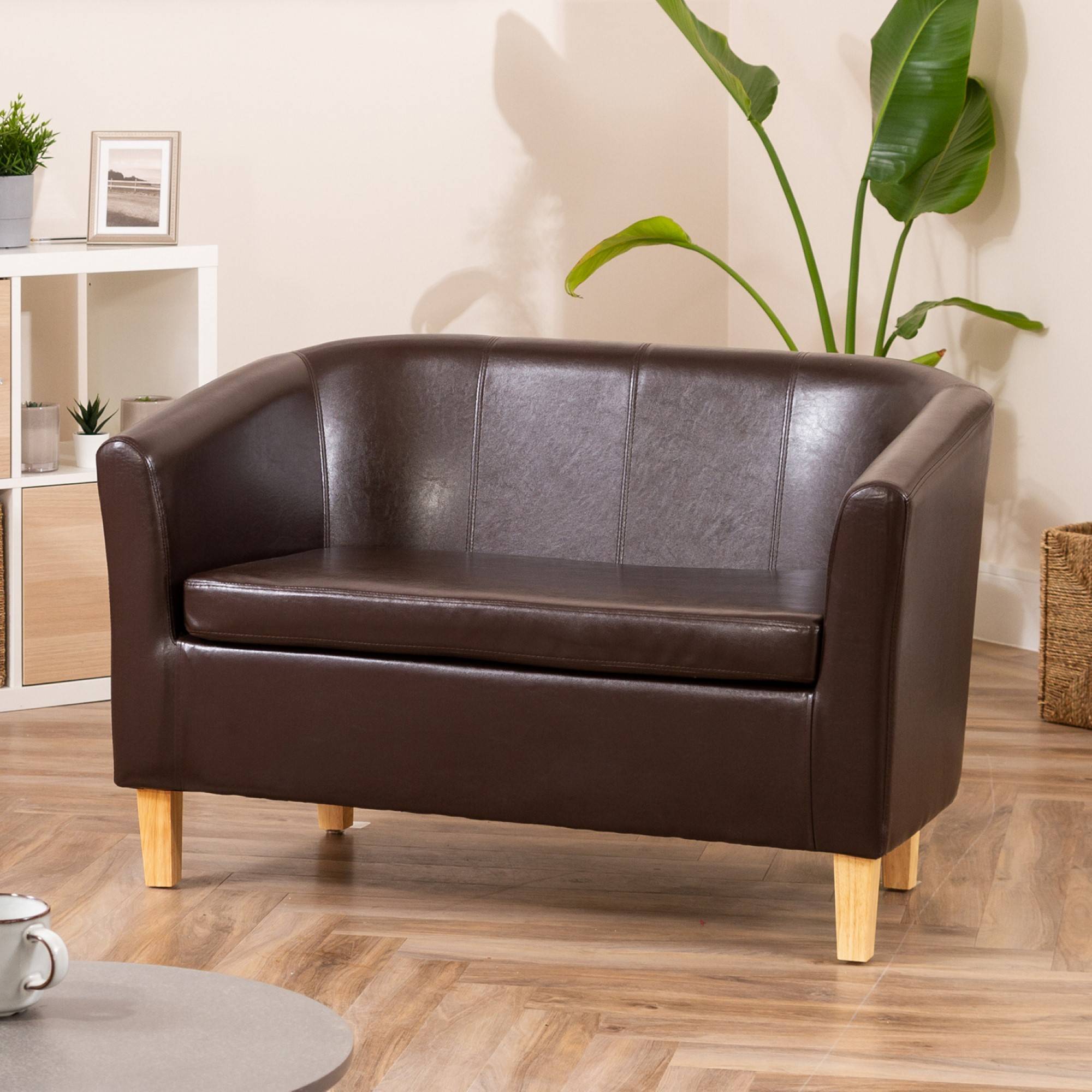 Artemis Home Meriden 2 Seat Tub Sofa - Brown - Image 2
