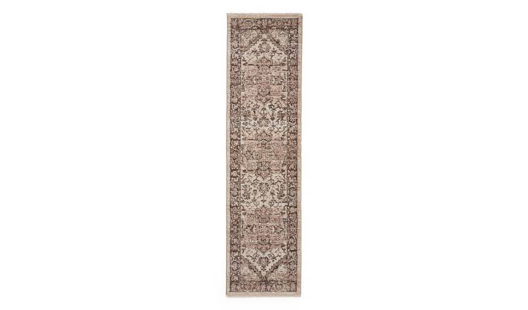 Mega Flooring Grey Traditional Abstract Rug - 80 x 300cm