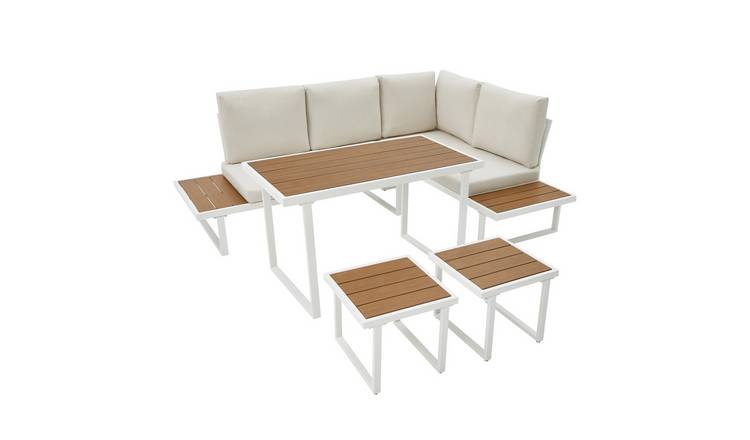 Furniture Online Amalfi 6 Garden Dining Set with Table And Cover - Beige