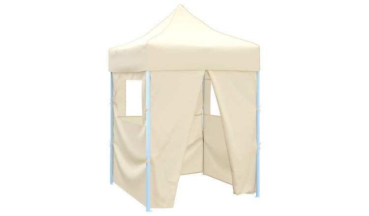 Walplus 2 x 2 m Professional Steel Folding Party Tent with 4 Sidewalls - Cream