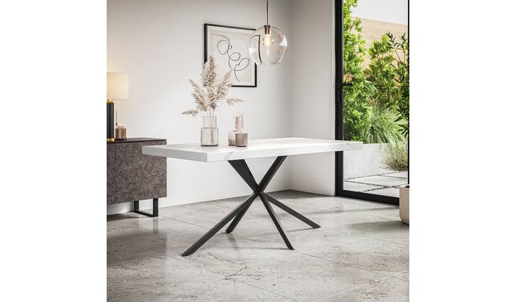 Furniture Online Donni Dining Table 4-6 Seater - White Marble
