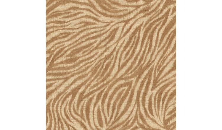 Grandeco Ankara Modern Zebra Print Textured Wallpaper - Terracotta Rust