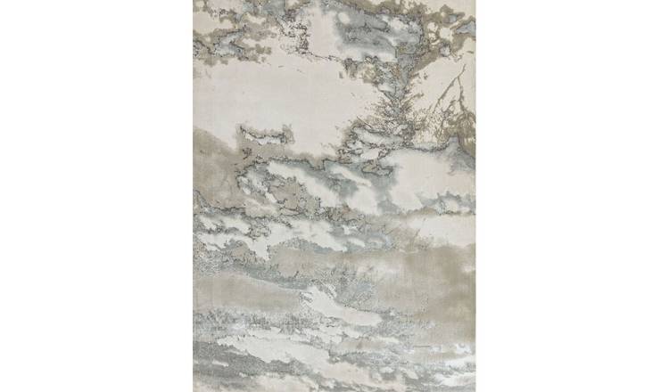 Mega Flooring Beige Modern Abstract Rug - 80 x 150cm