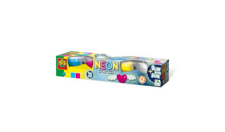 SES Creative Play Dough Neon And Glow In The Dark Model Set