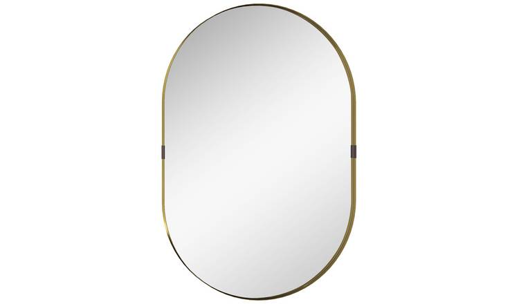 HOMCOM Modern Aluminium Alloy Framed Wall Mirror - Gold