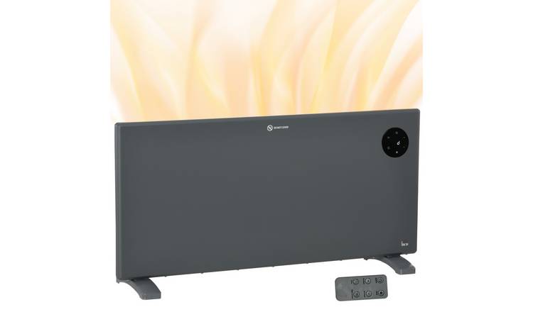 HOMCOM 2000W Wall Mounted Electric Heater with LED Display - Grey