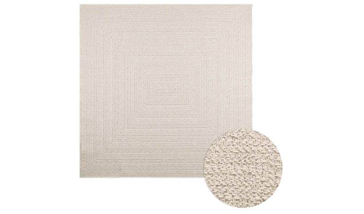 Walplus ZIZUR Polypropylene Rectangular Rug - Cream - 200 x 200 cm