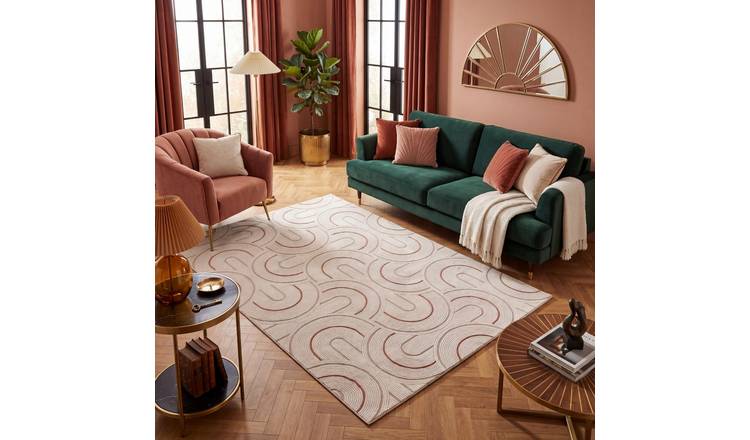 The Rugs Terracotta Carmel Modern Arch Rug - 200 x 290cm