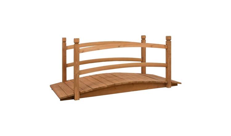 Walplus Solid Fir Wood Garden Bridge - 140 x 60 x 60 cm