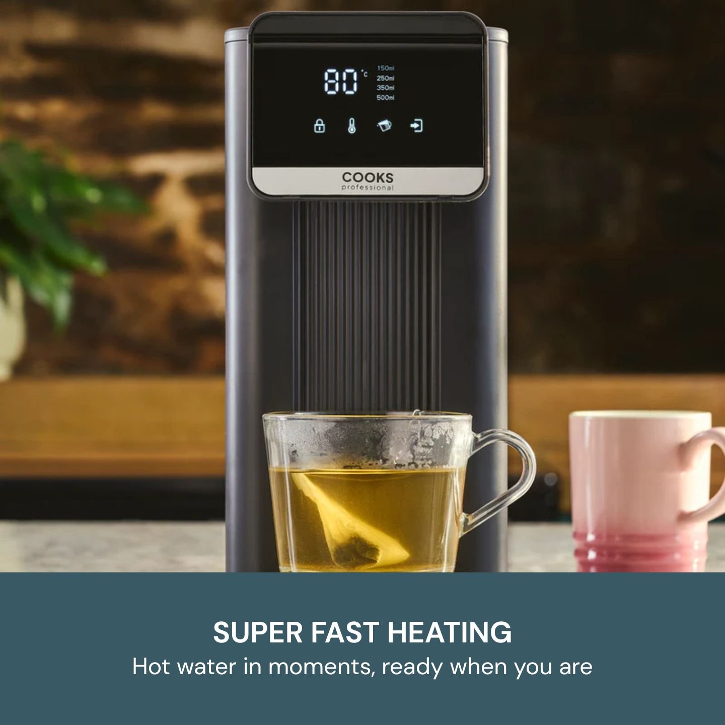 Cooks Professional 2.5L Digital Hot Water Dispenser - Dark Grey - Image 2