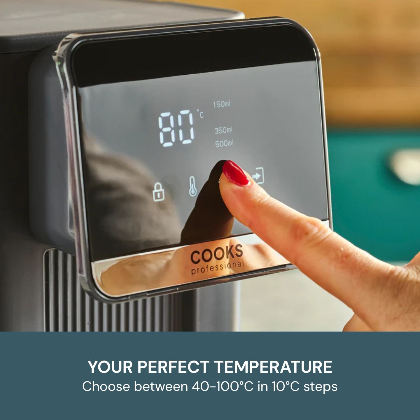 Cooks Professional 2.5L Digital Hot Water Dispenser - Dark Grey - Image 3