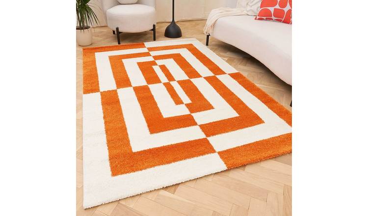 The Rugs Orange Joli Geometric Rug - 240 x 340cm